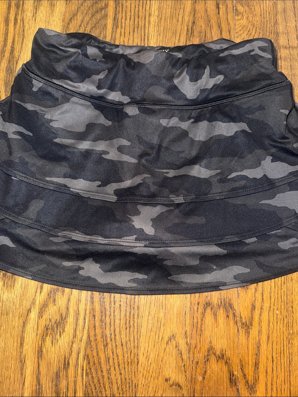 Athleta Girl Black & Gray Camo Lux Swing Skort
